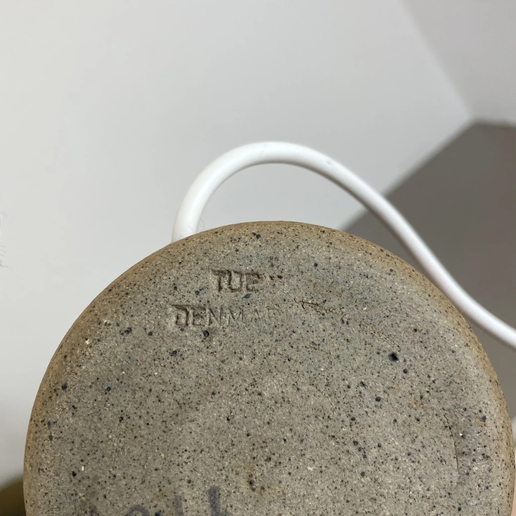 31 cm High Ceramic Table Lamp Base, 'Studio Pottery', by Tue Poulsen, Ceramic Denmark, 1970