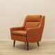 Fauteuil orange, design danois, années 1970, fabriqué au Danemark