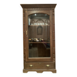 Colonial style teak display cabinet