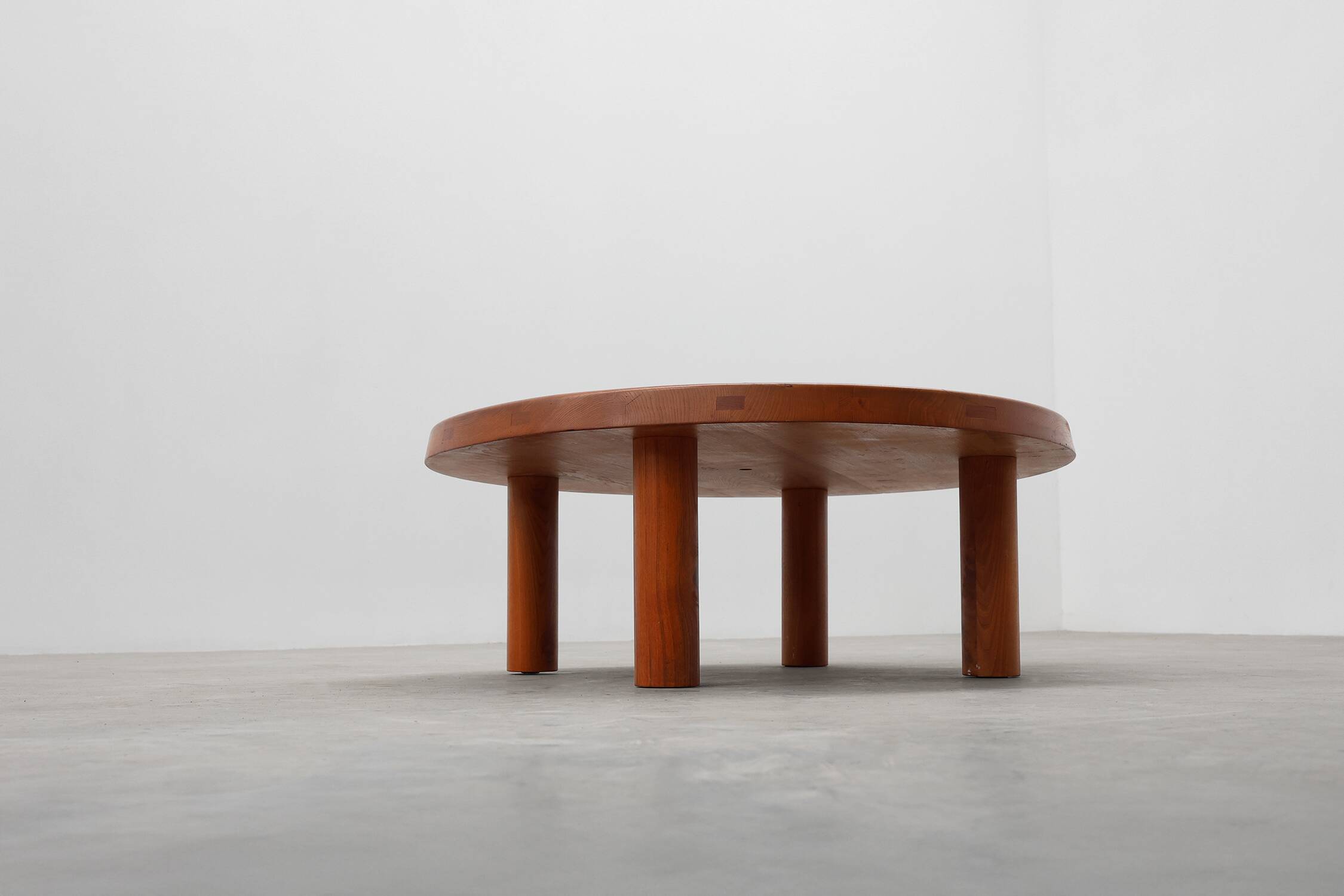 Pierre Chapo, Coffee Table Model T02M in Solid Elm, France 1976