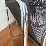 Herlag chrome metal cantilever armchair by Johan Bertil Häggström