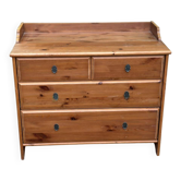 Scandinavian solid wood chest of drawers with 4 drawers from the 90s.