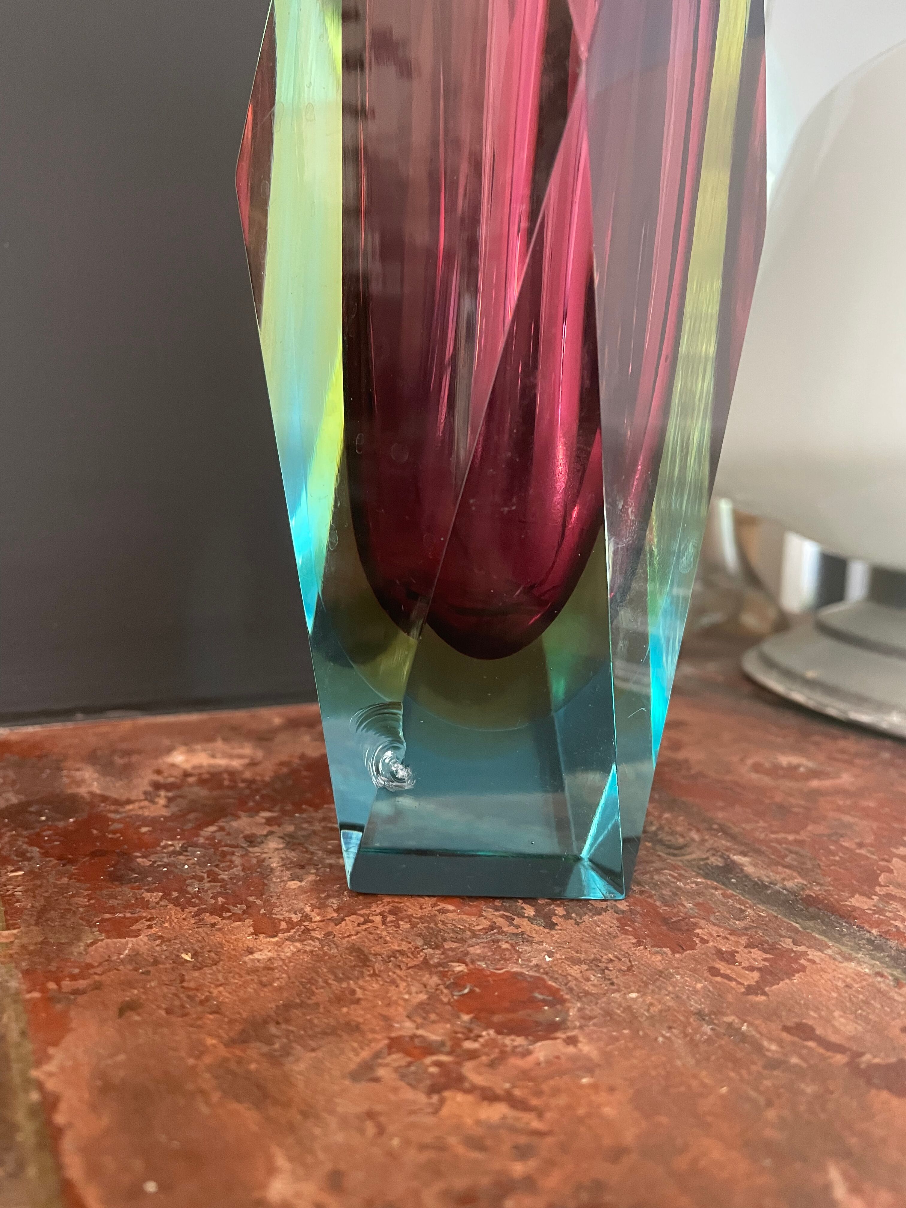 Vase Murano Sommerso vintage 60'