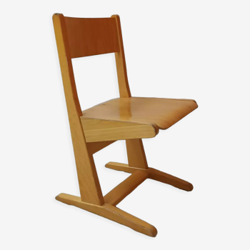 Chaise vintage de bureau d'école enfant casala