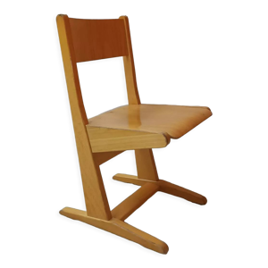 Chaise vintage de bureau d'école