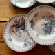 6 assiettes terre de fer 