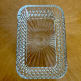 Plat en verre vintage 1960