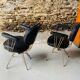 Set of 2 old hairdresser's chairs