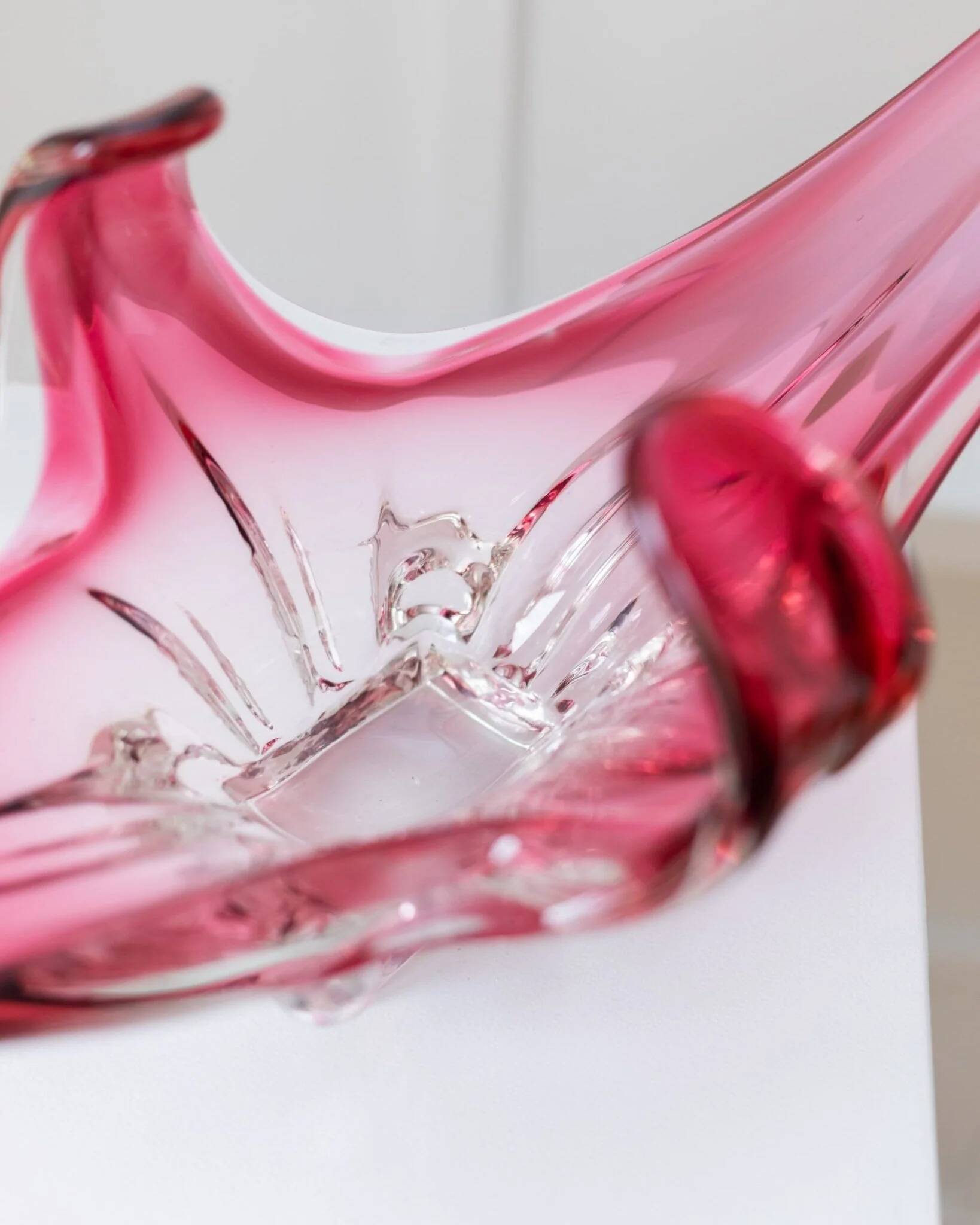 Large Murano bowl Flavio Poli - Pink Sommerso - Mid-Century - 1970s