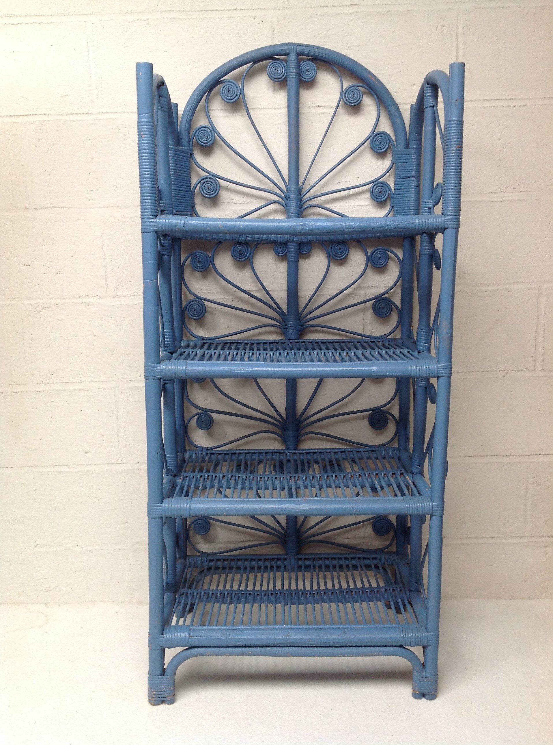 Peacock Rattan Shelf Bookcase
