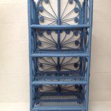 Peacock Rattan Shelf Bookcase