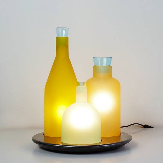 Italian Murano Glass Table Lamp 'Bacco 1-2-3' by Gido Rasati for ITRE - 1980s