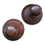 Set of 2 wooden coat hooks