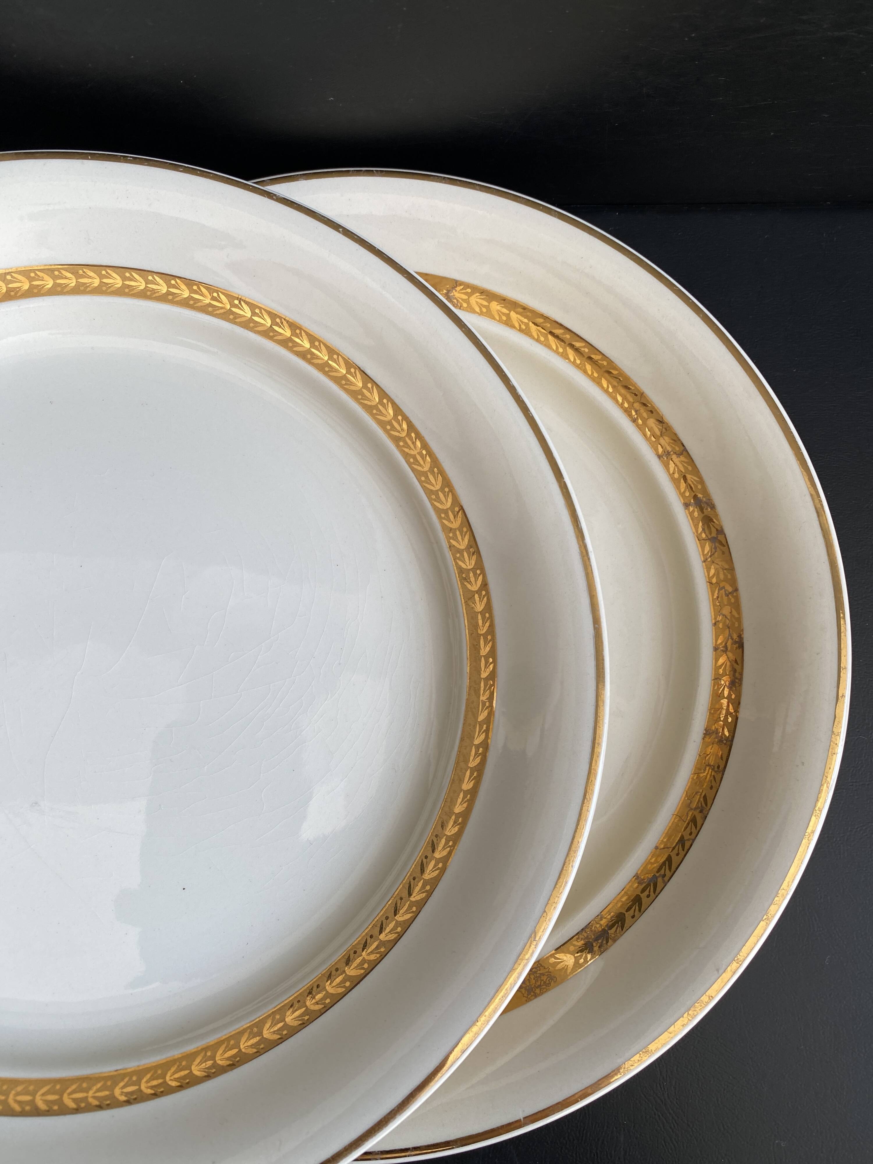 2 Vintage Plates Villeroy & Boch Mettlach - Economic Union France-Sarr