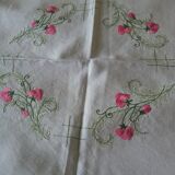 Hand embroidered square tablecloth