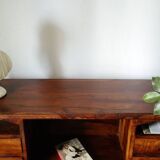 Solid walnut stepped desk