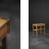 Tables de nuit en teck modernes scandinaves du milieu du siècle dernier, 1960, ensemble de 2