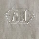 6 serviettes en fil de lin, trousseau d'Amandine