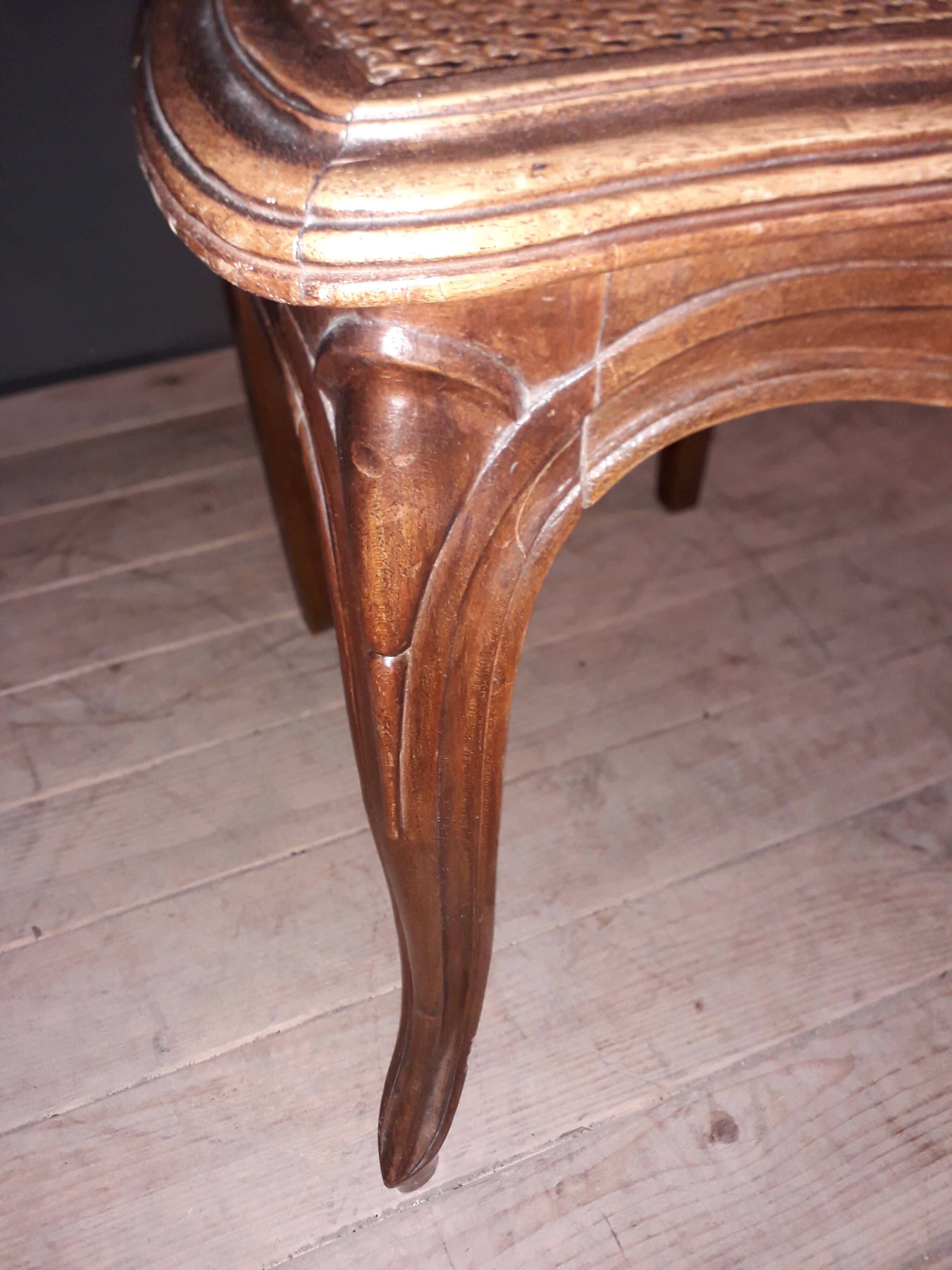 Louis XV-style canne chair