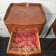 Pair of Louis XV style bedside tables in marquetry.