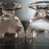 2 glasses blown and carved