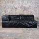Canapé en cuir noir Player par Hans Hopfer pour Roche Bobois, 1972