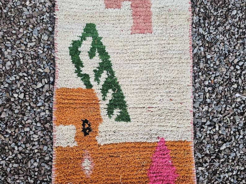 Tapis de passage artisanal marocain 300cmx70cm