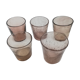 Lot de cinq verres en verre soufflé biot