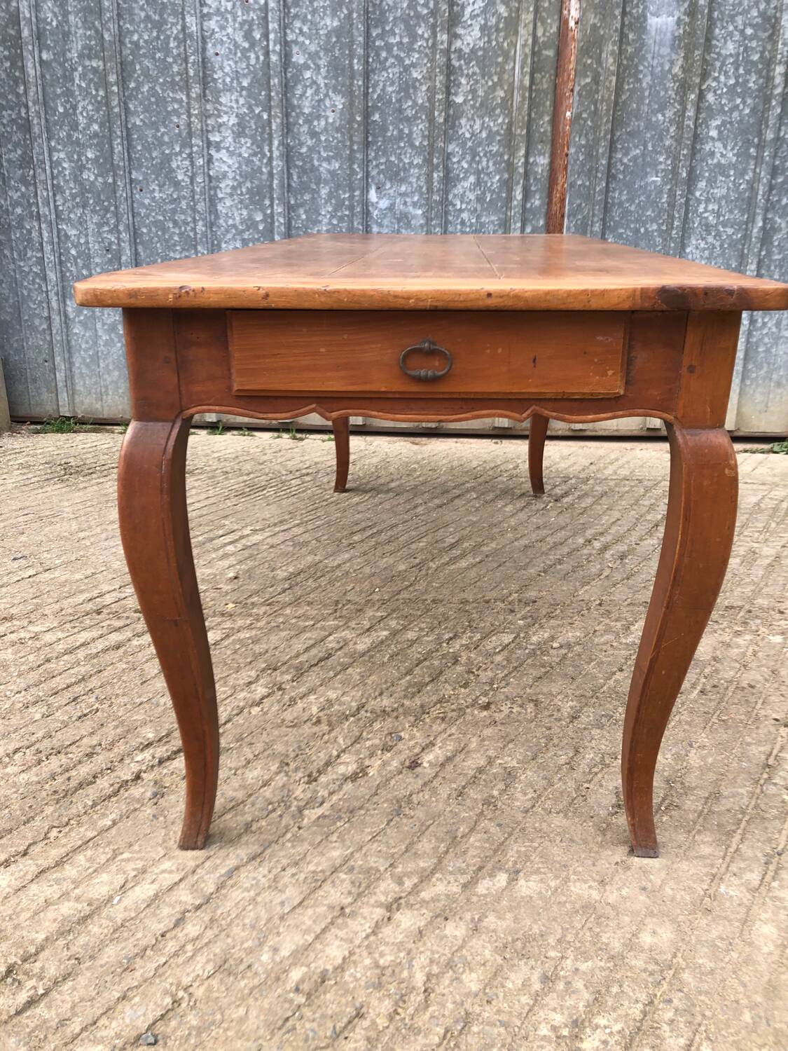 Louis XV style cherry farmhouse table.