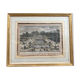 Antique engraving gilded outline XVIIth view Saint-Germain-en Laye