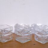 Series of 3 vintage glass vases, H Tynell 1960