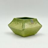 Vintage Ceramic Vase in Sage Green Bertoncello Handmade Decor, Italy, 1970s