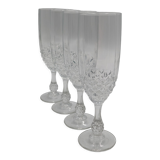 4 Luminarc glass flutes