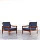 Mid-Century Danish Teak Lounge Chairs by Arne Vodder for Komfort, 1960s, Se