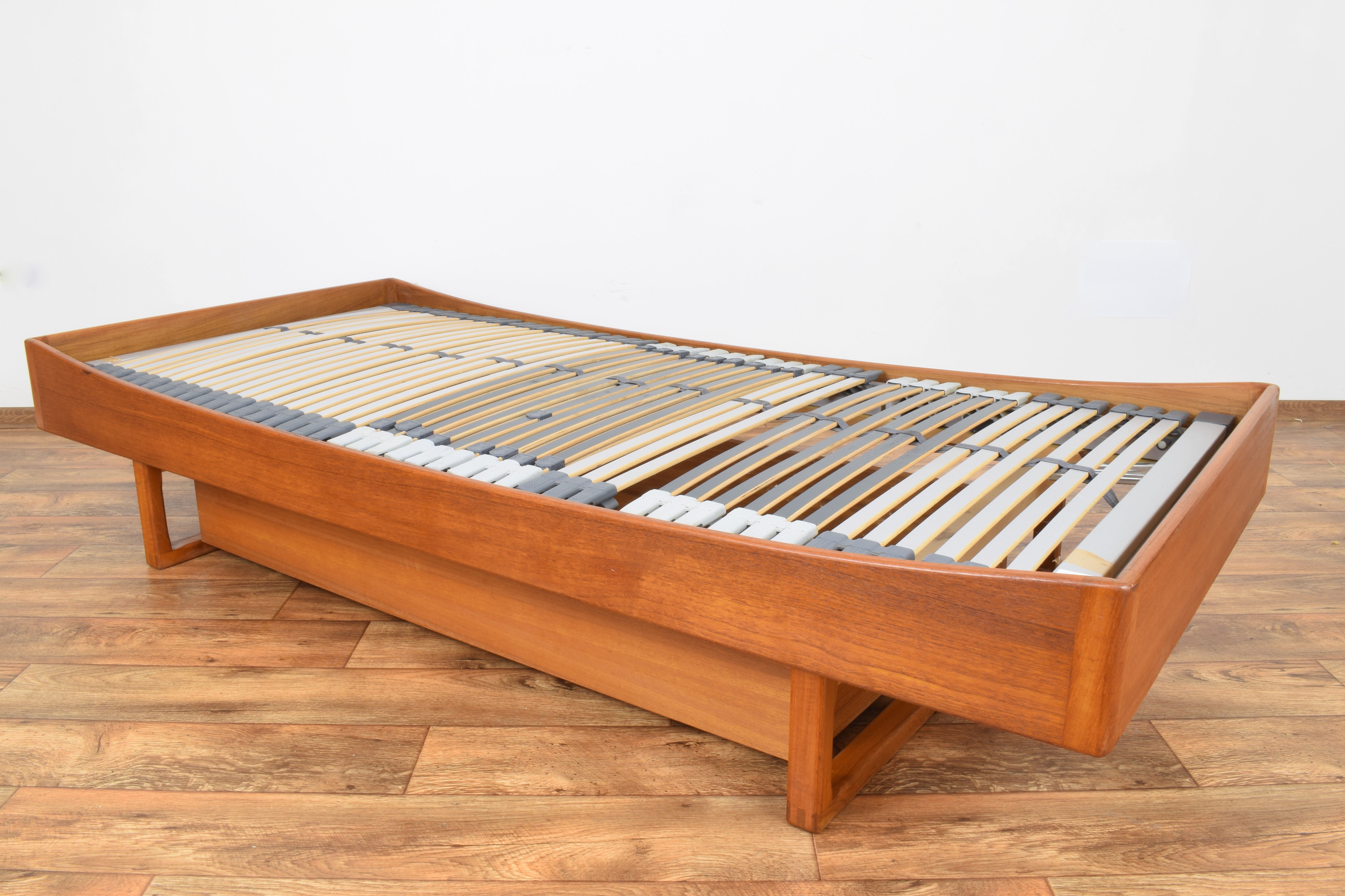 Danish teak bed from Poul Hundevad, 1960s