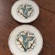 Two old plates Dove cherry Keller & Guerin Geo Conde de Lunéville.