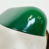 Vintage Green Enamel Bank Lamp, 1950s