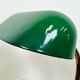 Vintage Green Enamel Bank Lamp, 1950s