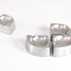 Mid Century Scandinavian Modern Handcrafted Aluminum Four Piece Ashtray, 1960