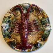 Assiette de poterie portugaise Palissy