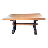Monastery coffee table in wood and black patina