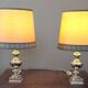 Elegant silverplate pair of bedside lamps, Italy 1970s
