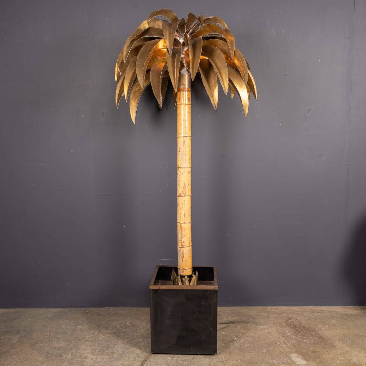 20thC French Palm Tree Floor Lamp, Christian Techoueyres For Maison Jansen
