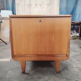 Vintage storage unit with compass legs