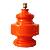 Orange ceramic lamp base 1970