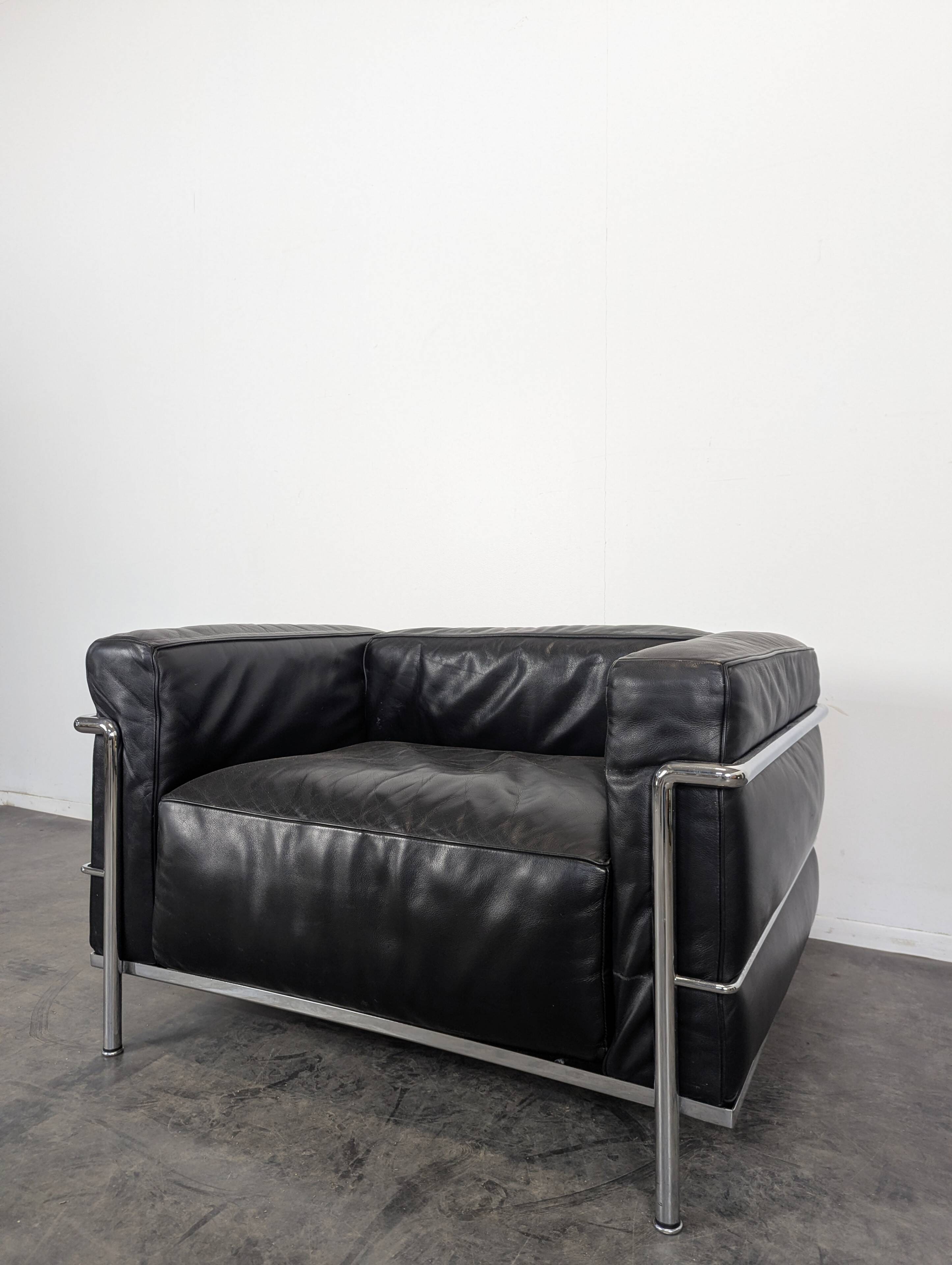 LC3 armchair by Le Corbusier and Charlotte Perriand for Cassina