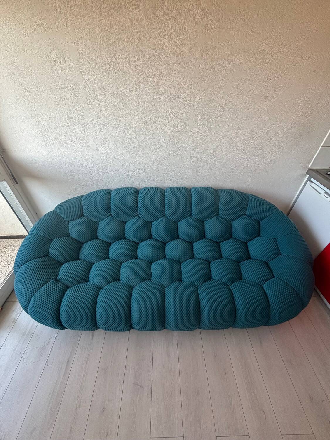 Canapé bubble bleu turquoise