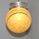 French Art Deco Ceiling Light Yellow & Gold Clichy Shade Metal Fitting 5464