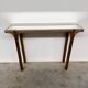 Vintage Deknudt gilt console table with beveled mirror top, Belgium, 1980s