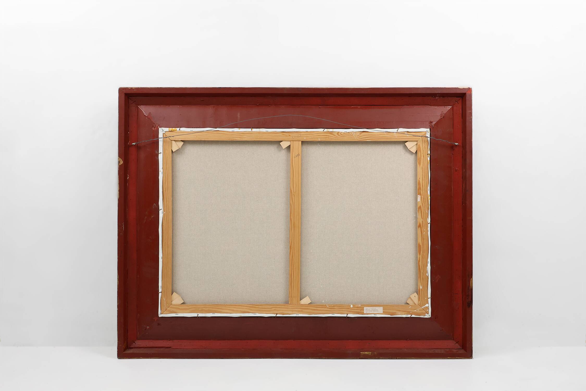 Large 20th century painting with wooden frame, Belgium 1960s